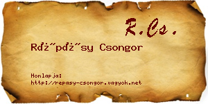 Répásy Csongor névjegykártya